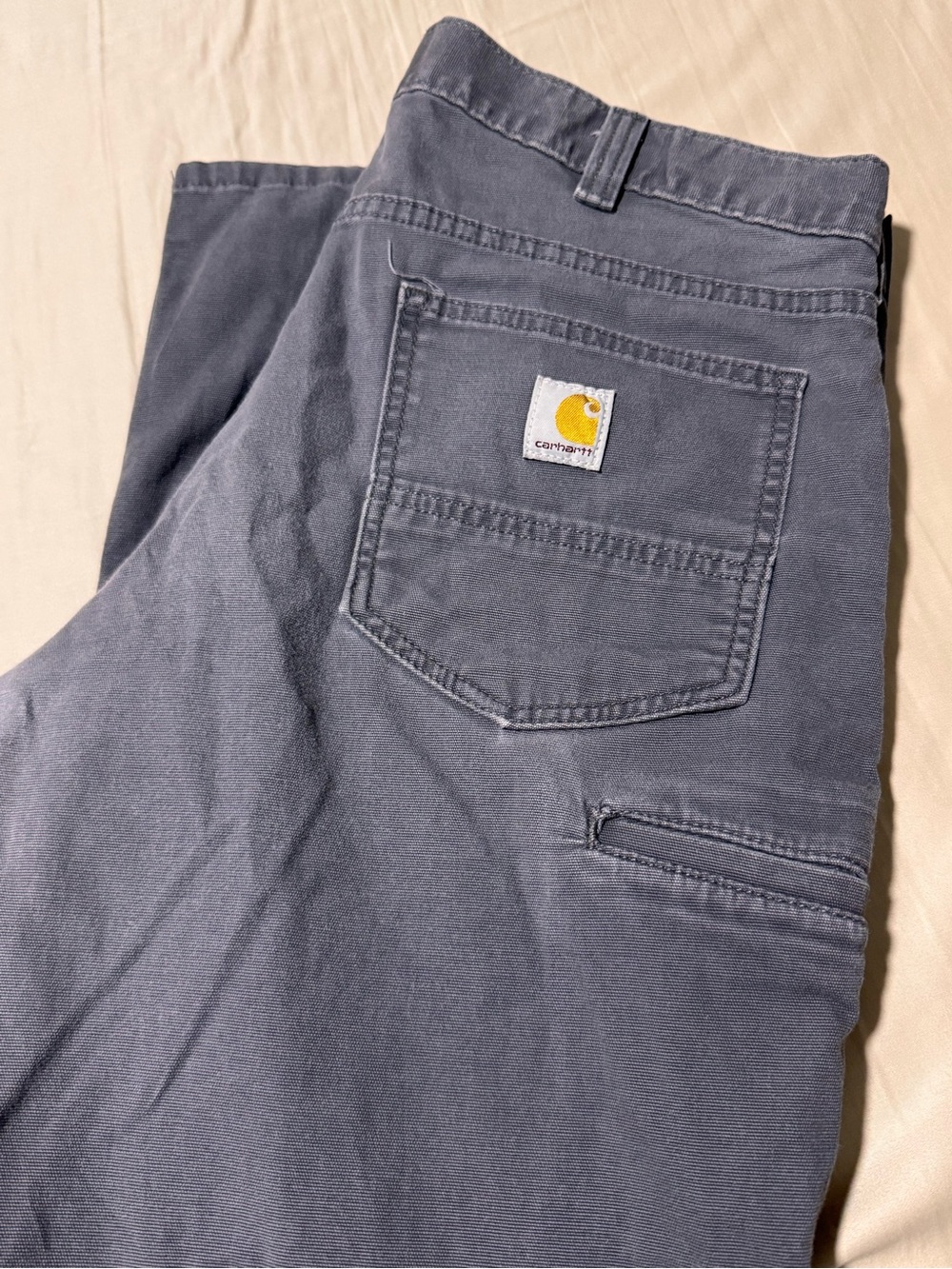 Carhartt Men’s Slate Blue Relaxed Fit Work Jeans